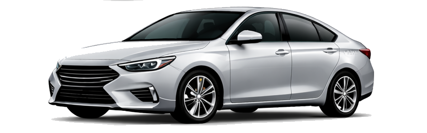 Silver sedan for comfortable car transport