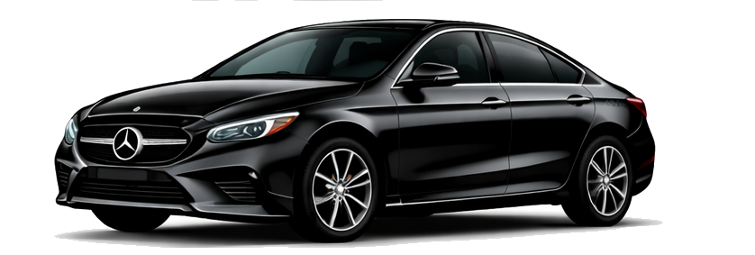 Executive black sedan for VIP mobility